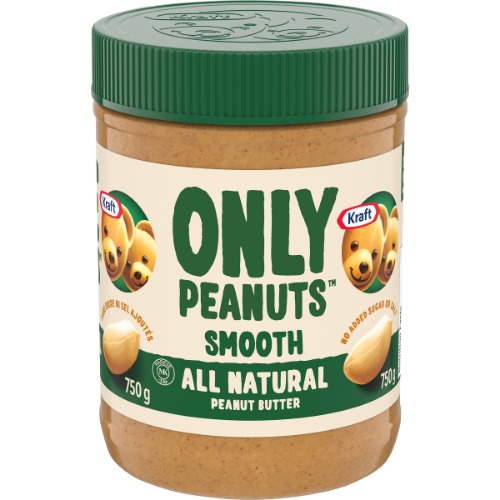 Kraft Only Peanuts All Natural Smooth Peanut Butter, 750g - 750 g (Pack of 1) Smooth