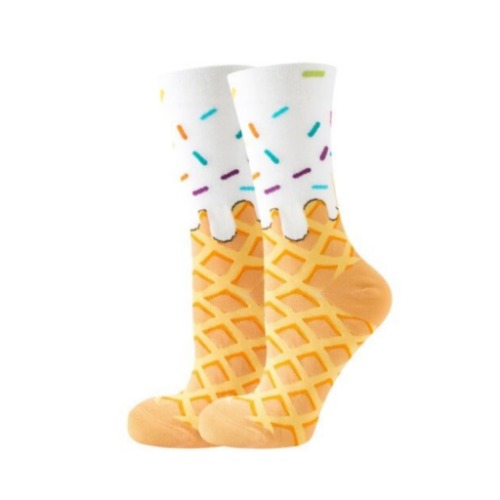 Ice Cream Cone Socks (Adult Medium)