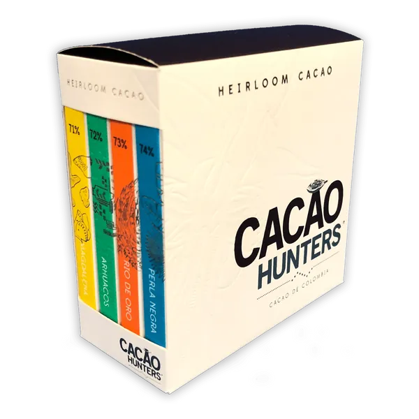 Cacao Hunters Heirloom Collection Dark Chocolate Gift by Bar & Cocoa