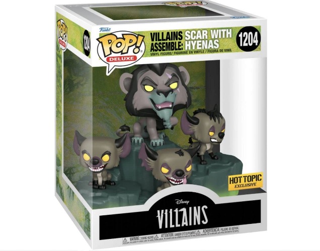 Funko Moments Disney The Lion King Pop! Deluxe Scar with Hyenas Vinyl Figure Hot Topic Exclusive #1204 - 