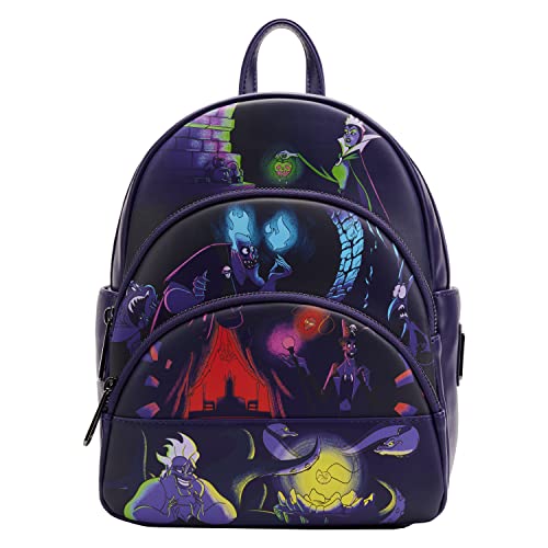 Loungefly Disney Villains Glow in The Dark Mini Backpack Standard - Standard