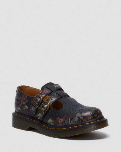 DR MARTENS 8065 Decayed Roses Nappa Mary Jane Shoes