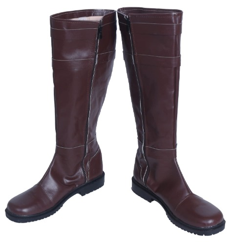 Obi Wan Kenobi Costume Boots Anakin Skywalker Shoes Leather Jedi Halloween Accessories for Men and Women - Men US Size 9.5 Brown