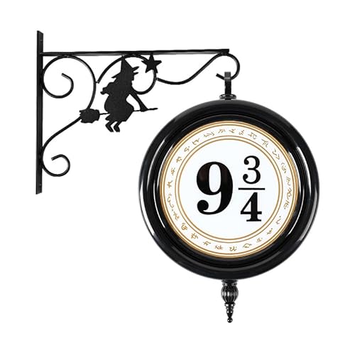 DOMSCIEN 9¾ Platform Hanging Night Light Platform 9 3/4 Sign-Rechargeable Remote Control Hanging Wall Lamp Halloween Decorations Holiday Magic Lamp Gift for Movie Fans