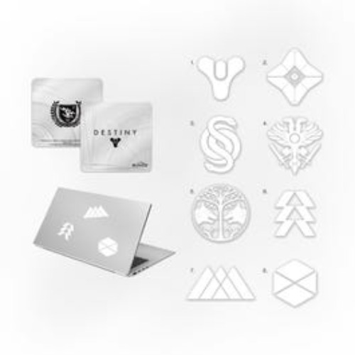 Destiny White Vinyl Sticker Pack & Destiny Misc. Sticker Pack