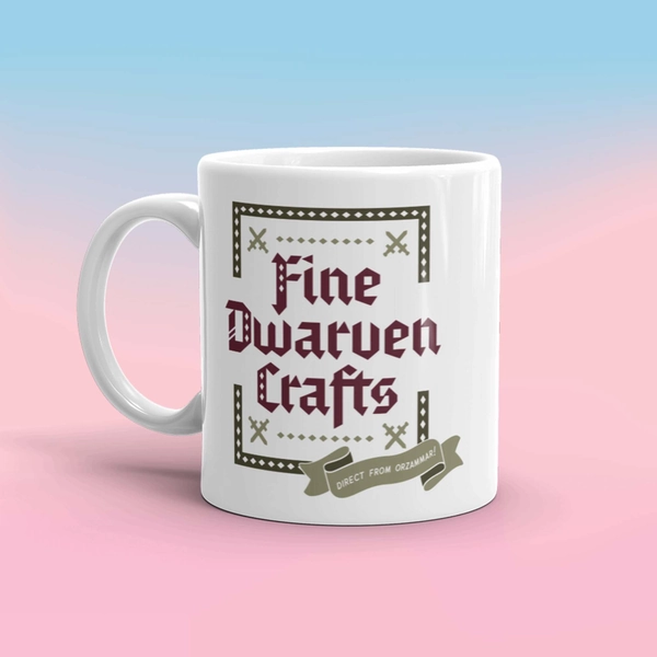 Fine Dwarven Crafts - Dragon Age Inspired Coffee Mug
