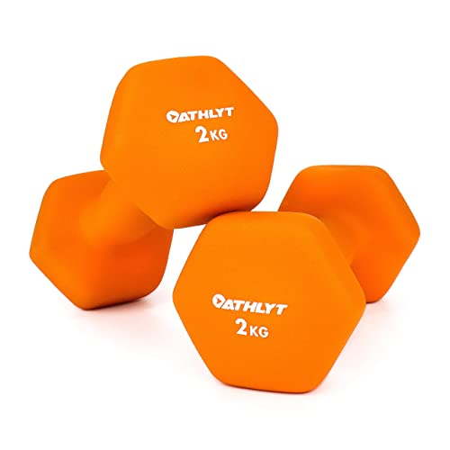 Athlyt - Neoprene Dumbbell Weights - 02# 2 X 2 Orange