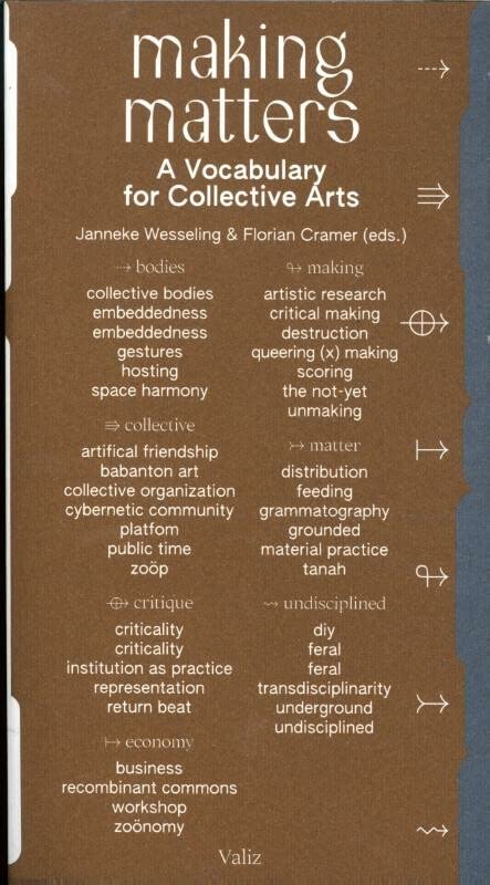 Making Matters: A Vocabulary for Collective Arts