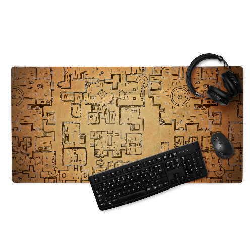 Dungeon Map Gaming Mousepad - 36″×18″