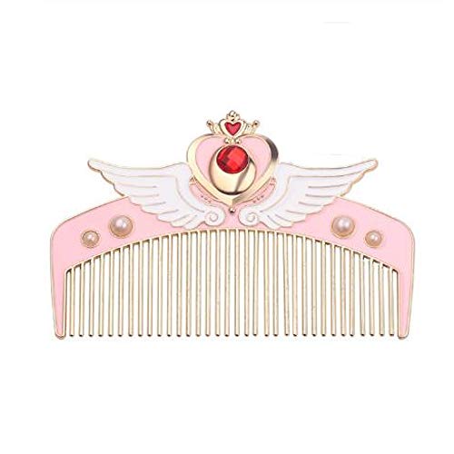 Christmas Gift Sailor Moon Makeup Comb Hair Brush Girls Hairbrush Hair Comb Girls Hairdresser (Red Heart) - Red Heart