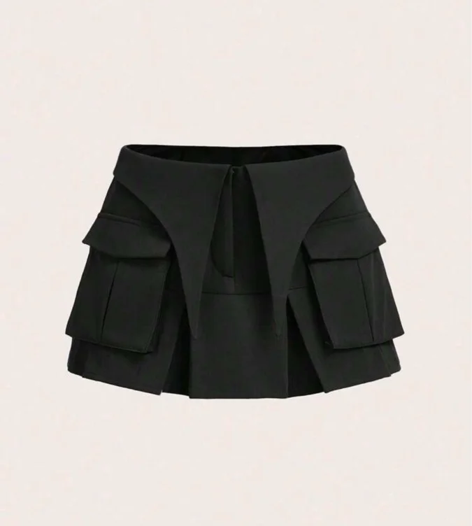 Coolane Women's Date Night Streetwear Casual Leather Zip Up Dos Nu Black Tank Tops