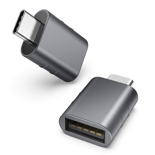 USB C to USB Adapter(2 Pack), Syntech USB-C Male to USB 3.0 Female Adapter Compatible with MacBook Pro after 2016, MacBook Air after 2018, Dell XPS and More Type C or Thunderbolt 3 Devices, Space Grey
