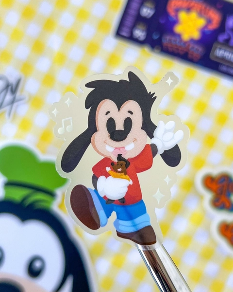 Max Powerline Plushie Transparent Laptop Sticker/ Goofy Movie throwback Disney decal/ journal planner water bottle cell phone