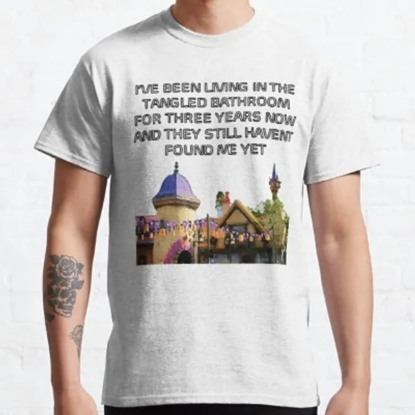 I've Been Living in the Tangled Bathrooms Classic T-Shirt by FakeDisneyFacts