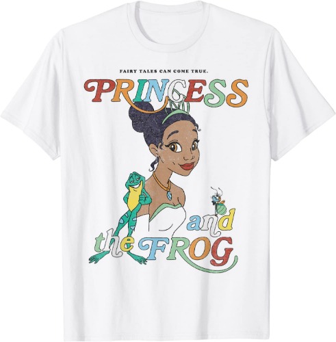 Disney Princess And The Frog Tiana And Frog Naveen Portrait T-Shirt