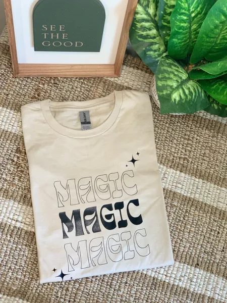 Magic T-Shirt- Simple Disney Shirt, Simple Magical Shirt, Minimally Magic Shirt, Retro Magic Shirt, Disney Inspired Magic Shirt