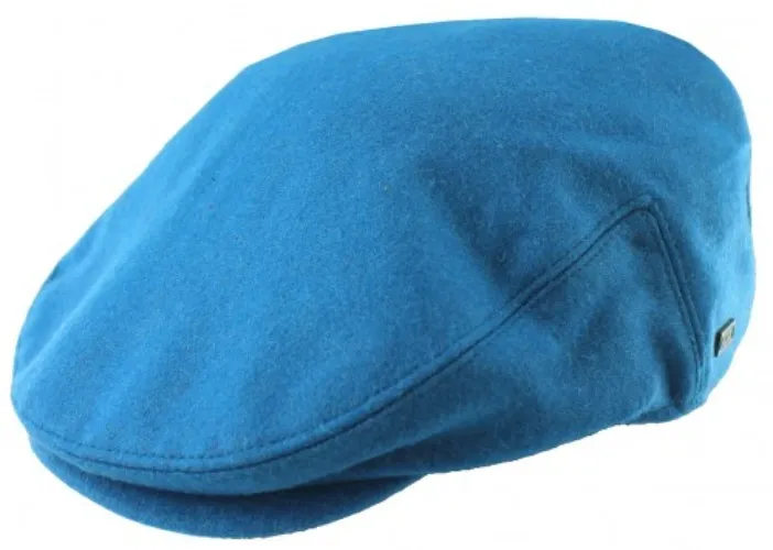 Blue Wool Flat Cap