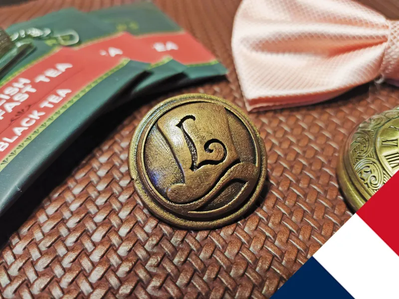 PIN / BUTTON Professor Layton Inspired