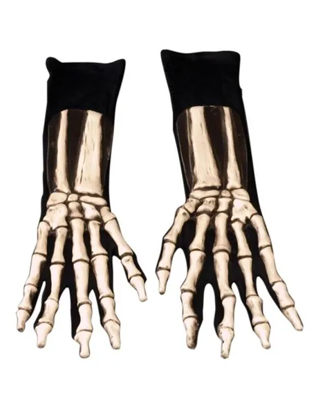 Zagone Studios Men's Skeleton Gloves - Adult One Size Black & White