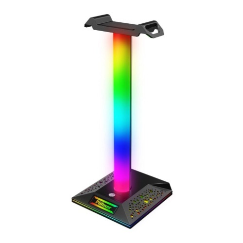 LED Headset Stand & Display - Black Rainbow Stand