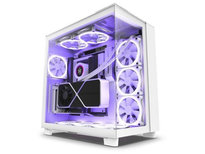 NZXT H9 Elite - All White - CM-H91EW-01 - Premium Dual-Chamber - Mid-Tower - RGB Fans - Case