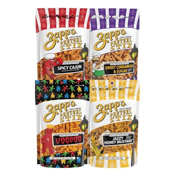 Zapp’s Pretzel Stix Variety Pack, 16 oz., 4 Count