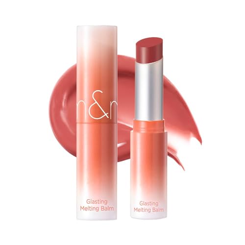 rom&nd Glasting Melting Balm 3.5g (7Colors), Glossy, Plumping Lips, Moisture, Translucent, Water Bomb, High Pigmented, Vegan (14 DEAR APPLE)