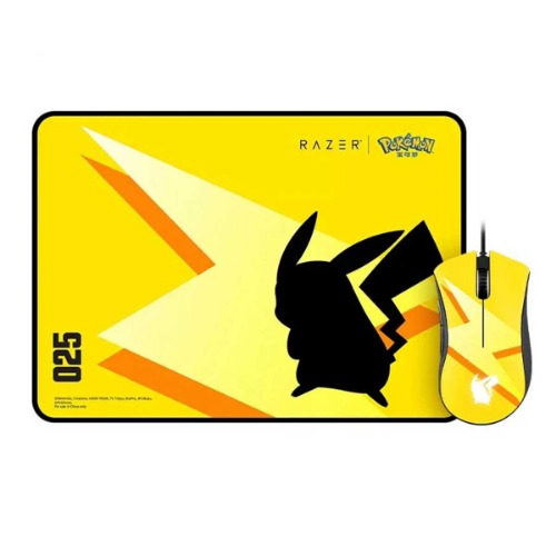 Razer X Pokemon Pikachu Limited Edition Deathadder Gaming Mouse + Mouse Mat Bundle | Default Title