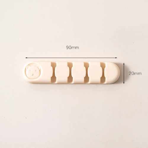 Pastel, Black or White Modern Cable Holder Organizer for Gaming Desktop - Cream
