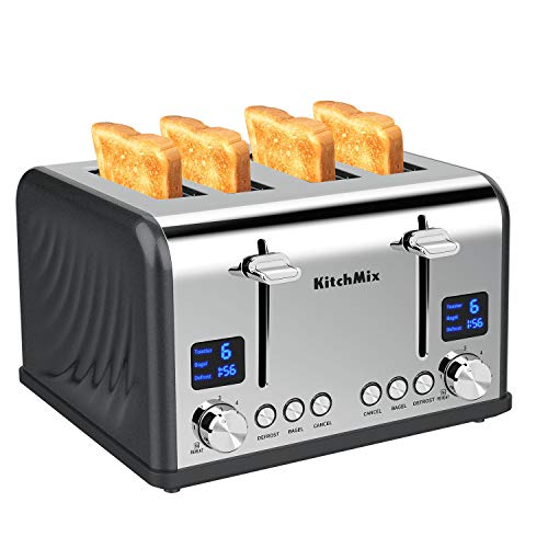 4 Slice Toaster - Gray