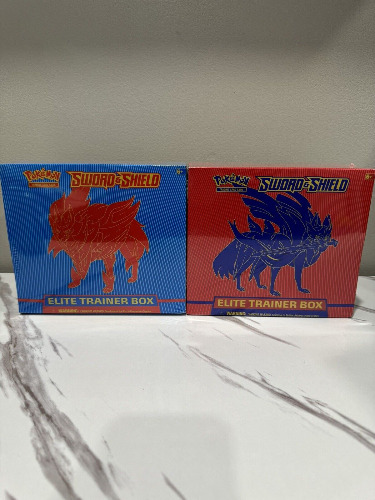 Pokemon Sword and Shield Base Set ETB Zamazenta-Zacian Bundle