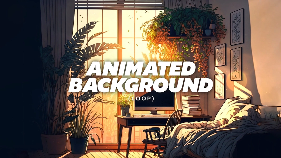 ANIMATED BACKGROUND Lofi Room (perfect loop) | Vtuber