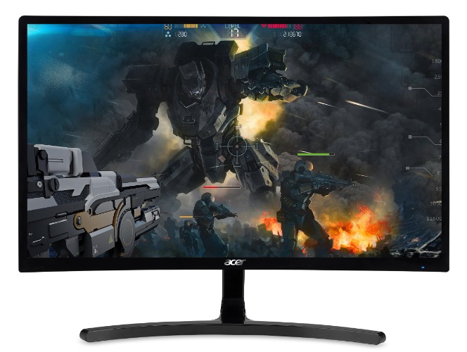 Acer Gaming Monitor 23.6” Curved ED242QR Abidpx 1920 x 1080 144Hz Refresh Rate AMD FREESYNC Technology (Display Port, HDMI & DVI Ports),Black - 23.6-inch