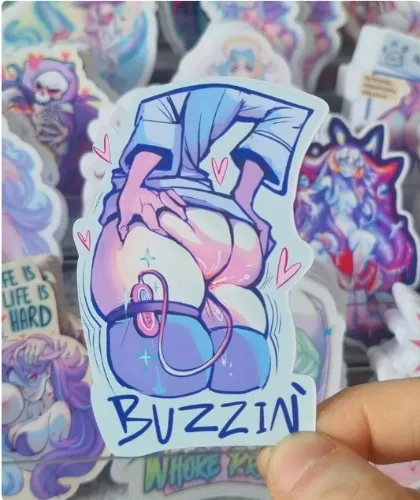 Buzzin Lewd nsfw Sticker