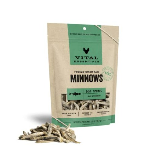Vital Essentials Freeze Dried Treats, Raw Minnows 2.5 oz