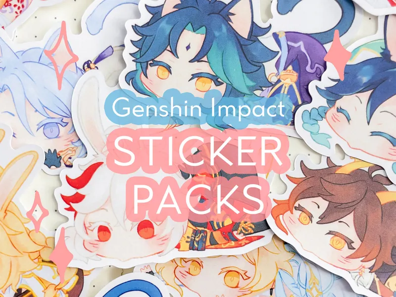 Genshin Impact sticker packs! || bundle - gacha - vinyl sticker - chibi - sale