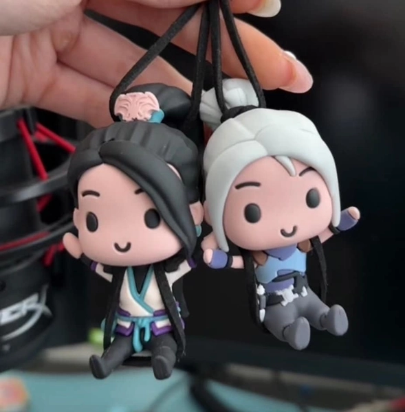 Valorant Swinging Sage and Jett Bundle | Car Accessory, Mic Charm