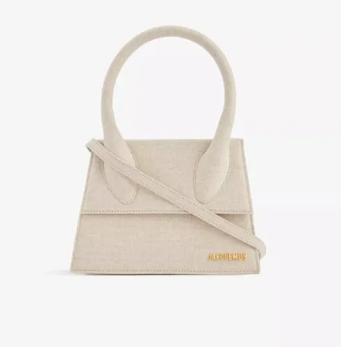 Grand Chiquito linen top-handle bag