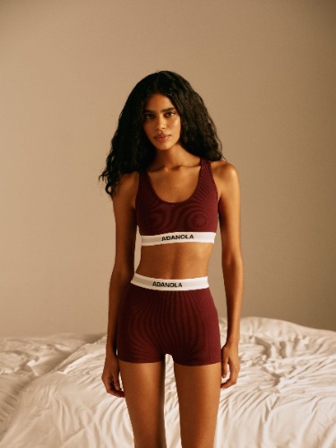 Branded Ribbed Boxer - Burgundy | M/L