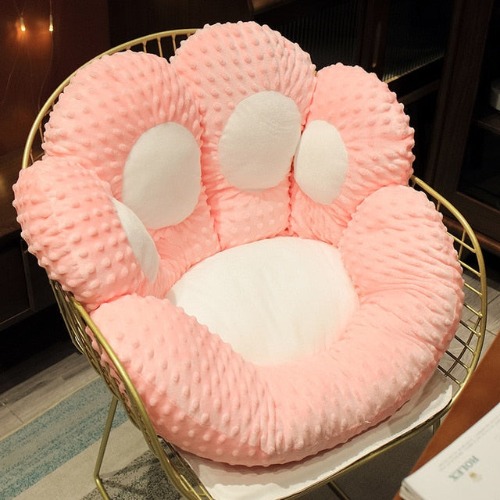 Cozy 1pc/ 2 Sizes Soft Paw Pillow Cushion for Chair - bobble pink / 80cm