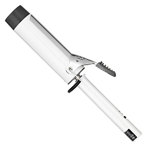 VODANA Professional GlamWave Ceramic Curling Iron, Long-Lasting Natural Curls, Instant Heat, Hair Curler, Curling Wand, Available in USA (1.6 inch, White) - 1.6 Inch - White