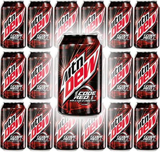 Mountain Dew Code Red, 12oz Can (Pack of 18, Total of 216 Fl Oz)