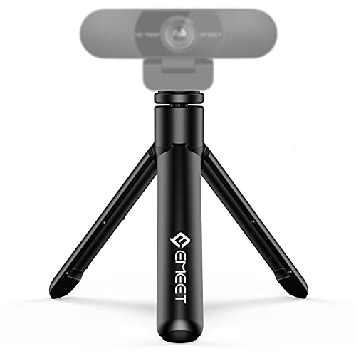 Webcam Tripod, EMEET Professional Webcam Mini Tripod, Portable & Lightweight, Adjustable Height from 5.7-12.2 in, Stable Use, Universal Compatible for Most Webcams/Phones/GoPros/Mirrorless Cameras - Mini Tripod