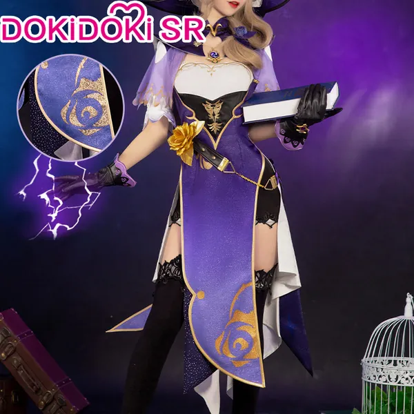 【XLReady For Ship】DokiDoki-SR Game Genshin Impact  Cosplay Lisa Costume/Shoes