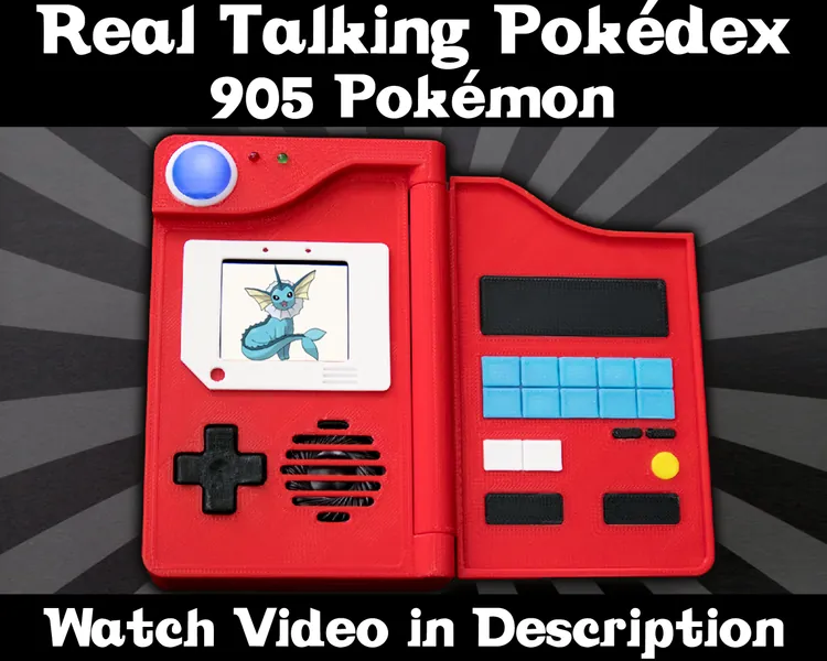 Real Electronic Talking Pokédex - 905 Pokémon - Fully Functional