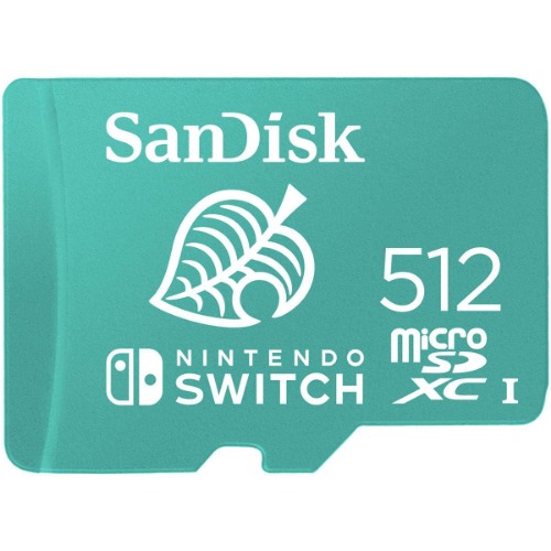 SanDisk 512GB UHS-I Class 10 U3 microSDXC Memory Card for Nintendo Switch, 100MB/s Read, 90MB/s Write - 