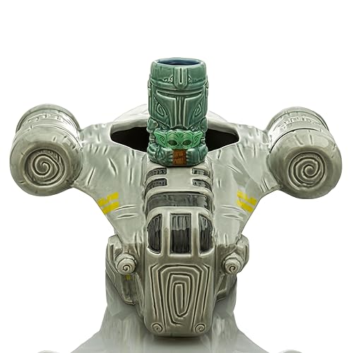 Geeki Tikis Star Wars: The Mandalorian Razor Crest 55-Ounce Punch Bowl Set With Mini Muglet Tumbler