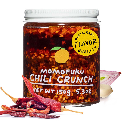 Momofuku Chili Crunch by David Chang, (5.3 Ounces), Chili Oil with Crunchy Garlic and Shallots, Spicy Chili Crisp - Original Chili Crunch
