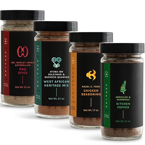 SPICE TRIBE African Spice Gift Set | 4 Pack | Gift for Dad, Gift for Mom, Birthday Gift | BBQ, Chicken Seasoning – by Chef Michael W Twitty | Single Origin, Farm Traced, Non-GMO Fresh Spices