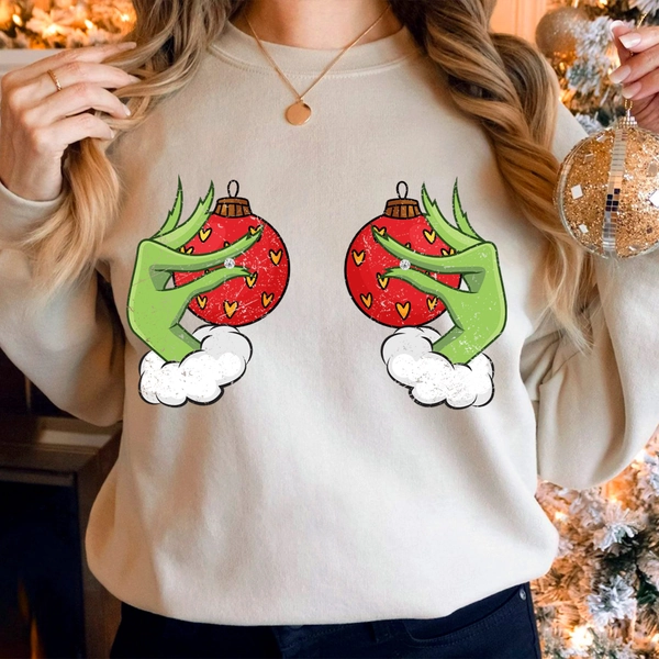 Grinch Hands Christmas Sweater